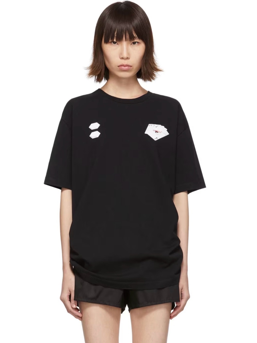 Off-White Black Hand Card T Shirt XS OVERSIZED